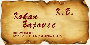 Kokan Bajović vizit kartica